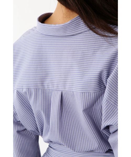 22 OCTOBRE（ヴァンドゥ－オクトーブル）の「ジャージーストライプシャツ（シャツ/ブラウス・レディース・グレー系その他/ブルー系その他・38）」の8枚目の写真