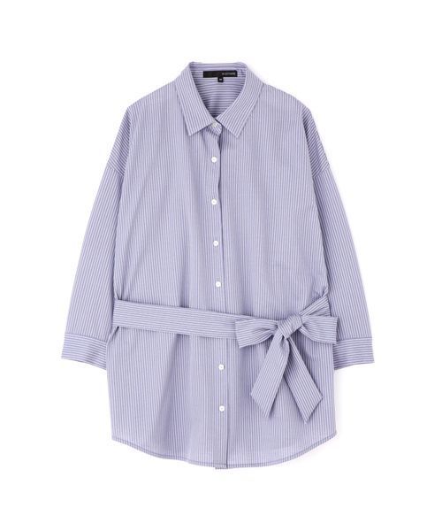 22 OCTOBRE（ヴァンドゥ－オクトーブル）の「ジャージーストライプシャツ（シャツ/ブラウス・レディース・グレー系その他/ブルー系その他・38）」の11枚目の写真