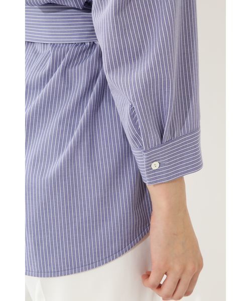 22 OCTOBRE（ヴァンドゥ－オクトーブル）の「ジャージーストライプシャツ（シャツ/ブラウス・レディース・グレー系その他/ブルー系その他・38）」の12枚目の写真