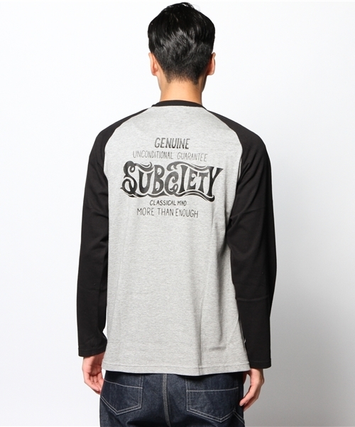 Subciety（サブサエティ）の「CLASSICAL MIND R-L/S（Tシャツ/カットソー・メンズ・ホワイト×ブラック/その他1・LARGE/X-LARGE/SMALL/MEDIUM）」の5枚目の写真