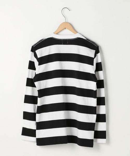 coen（コーエン）の「ワイドボーダーロングスリーブTシャツ（Tシャツ/カットソー・メンズ・ダークグリーン/ブラック/パープル・X-LARGE/MEDIUM/SMALL/LARGE）」の15枚目の写真