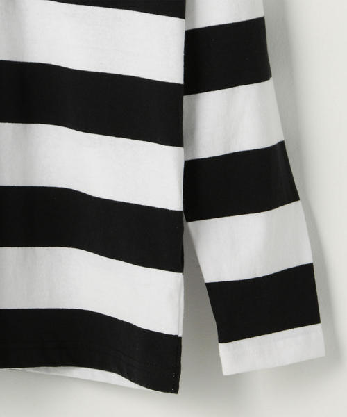 coen（コーエン）の「ワイドボーダーロングスリーブTシャツ（Tシャツ/カットソー・メンズ・ダークグリーン/ブラック/パープル・X-LARGE/MEDIUM/SMALL/LARGE）」の13枚目の写真