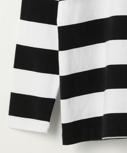 coen（コーエン）の「ワイドボーダーロングスリーブTシャツ（Tシャツ/カットソー・メンズ・ダークグリーン/ブラック/パープル・X-LARGE/MEDIUM/SMALL/LARGE）」の12枚目の写真