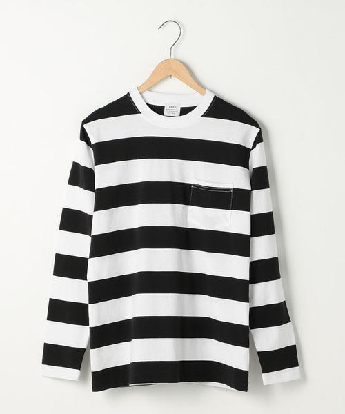 coen（コーエン）の「ワイドボーダーロングスリーブTシャツ（Tシャツ/カットソー・メンズ・ダークグリーン/ブラック/パープル・X-LARGE/MEDIUM/SMALL/LARGE）」の20枚目の写真