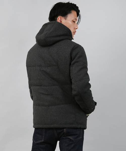 Ressaca(レサーカ)の「ダウンジャケット / Melton Wool Hooded Down Jacket(ダウンジャケット/コート・メンズ・ブラック/ネイビー/キャメル/チャコール/グレー・S/M/L/XL/XXL)」の8枚目の写真