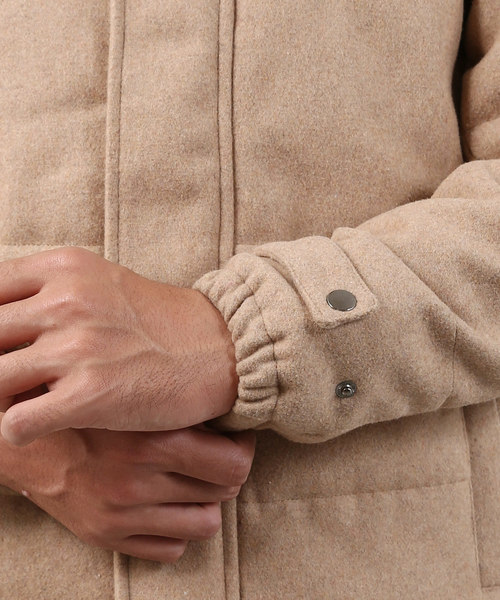 Ressaca(レサーカ)の「ダウンジャケット / Melton Wool Hooded Down Jacket(ダウンジャケット/コート・メンズ・ブラック/ネイビー/キャメル/チャコール/グレー・S/M/L/XL/XXL)」の10枚目の写真