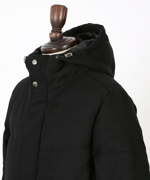 Ressaca(レサーカ)の「ダウンジャケット / Melton Wool Hooded Down Jacket(ダウンジャケット/コート・メンズ・ブラック/ネイビー/キャメル/チャコール/グレー・S/M/L/XL/XXL)」の13枚目の写真