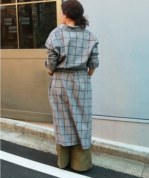 TODAYFUL(トゥデイフル)の「ブラッシュチェックガウン(カーディガン/ボレロ・レディース・ブラック/ブラウン・36inch/38inch)」の9枚目の写真