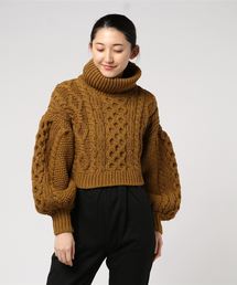 CLANE（クラネ）の「【CLANE】HAND CABLE SHORT KNIT TOPS 15106-2121