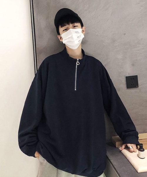 neos（ネオス）の「【neos -addictive design-】ビッグシルエット スタンド襟 ハーフジップ アノラックシャツ（シャツ/ブラウス・メンズ・ブラック/グレー/テラコッタ/カーキ/ネイビー・MEDIUM/LARGE）」の13枚目の写真