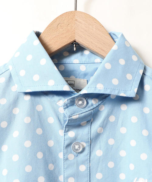 coen（コーエン）の「【オケージョンにもおすすめ・coen キッズ / ジュニア】ドットカッタウェイシャツ(100～150cm)（シャツ/ブラウス・キッズ・オフホワイト/ブラック/ライトブルー・140/130/120/150/100/110）」の13枚目の写真