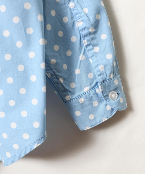 coen（コーエン）の「【オケージョンにもおすすめ・coen キッズ / ジュニア】ドットカッタウェイシャツ(100～150cm)（シャツ/ブラウス・キッズ・オフホワイト/ブラック/ライトブルー・140/130/120/150/100/110）」の4枚目の写真