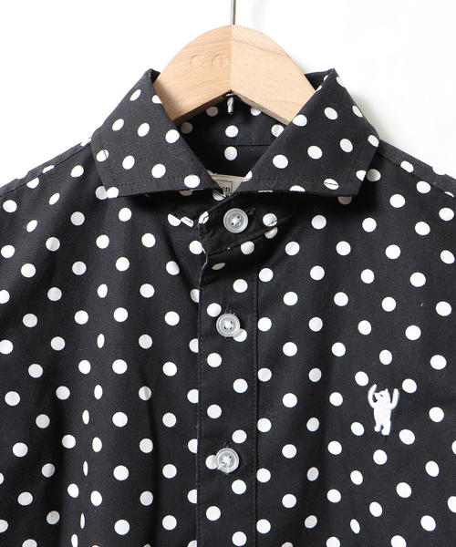 coen（コーエン）の「【オケージョンにもおすすめ・coen キッズ / ジュニア】ドットカッタウェイシャツ(100～150cm)（シャツ/ブラウス・キッズ・オフホワイト/ブラック/ライトブルー・140/130/120/150/100/110）」の9枚目の写真
