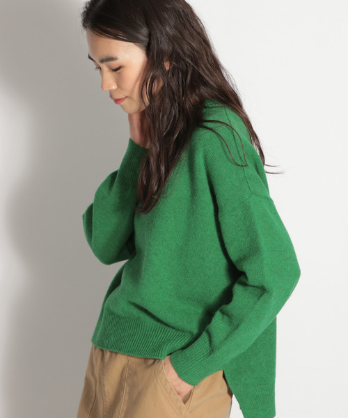 niko and...（ニコアンド）の「メランジクルーネックプルオーバー（ニット/セーター・レディース・パープル/オフホワイト/イエロー/グリーン・MEDIUM/LARGE）」の3枚目の写真