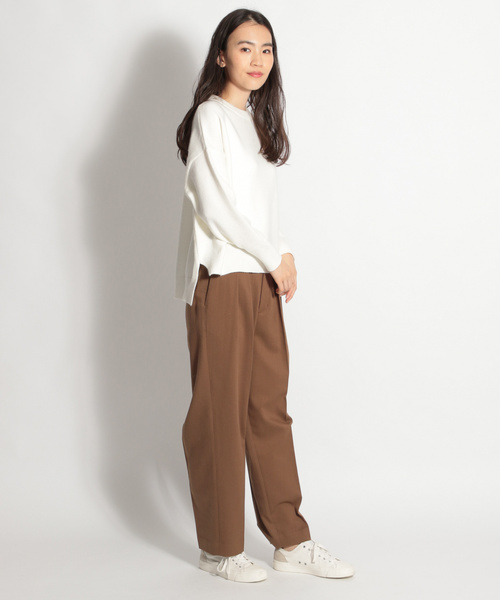 niko and...（ニコアンド）の「メランジクルーネックプルオーバー（ニット/セーター・レディース・パープル/オフホワイト/イエロー/グリーン・MEDIUM/LARGE）」の5枚目の写真