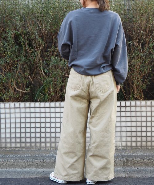 tiptop（ティップトップ）の「ベルト付き前ボタンワイドパンツ（その他パンツ・レディース・ベージュ/ネイビー/サックスブルー/ブルー/アイボリー・FREE）」の8枚目の写真