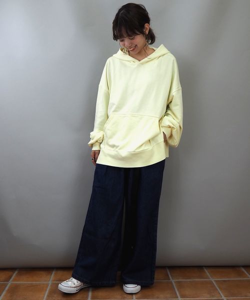 tiptop（ティップトップ）の「ベルト付き前ボタンワイドパンツ（その他パンツ・レディース・ベージュ/ネイビー/サックスブルー/ブルー/アイボリー・FREE）」の10枚目の写真