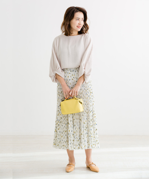 ZAKKA-BOX（ザッカボックス）の「小花柄プリーツキュロット（その他パンツ・レディース・ホワイト/ブラック/ミント/ピンク・FREE）」の8枚目の写真