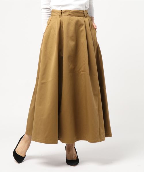 Dickies(ディッキーズ)の「ディッキーズ TCツイルタック入りロングスカート(スカート・レディース・ブラック/ベージュ/ネイビー/ブラウン/オフホワイト・M/L)」の13枚目の写真