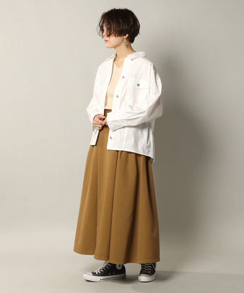 Dickies(ディッキーズ)の「ディッキーズ TCツイルタック入りロングスカート(スカート・レディース・ブラック/ベージュ/ネイビー/ブラウン/オフホワイト・M/L)」の11枚目の写真