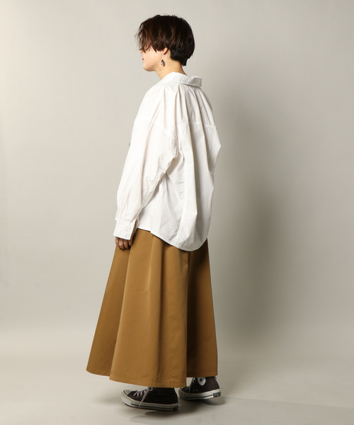 Dickies(ディッキーズ)の「ディッキーズ TCツイルタック入りロングスカート(スカート・レディース・ブラック/ベージュ/ネイビー/ブラウン/オフホワイト・M/L)」の9枚目の写真