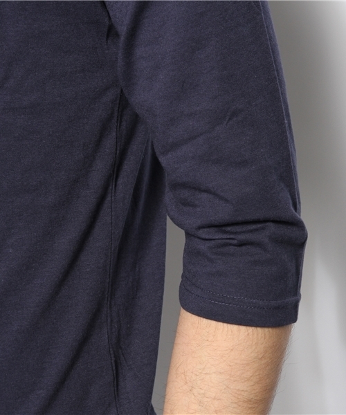 WEGO（ウィゴー）の「WEGO/フォトプリント7分袖UネックTシャツ（Tシャツ/カットソー・メンズ・ホワイト/ターコイズブルー/ネイビー/ライトピンク・MEDIUM/LARGE）」の9枚目の写真