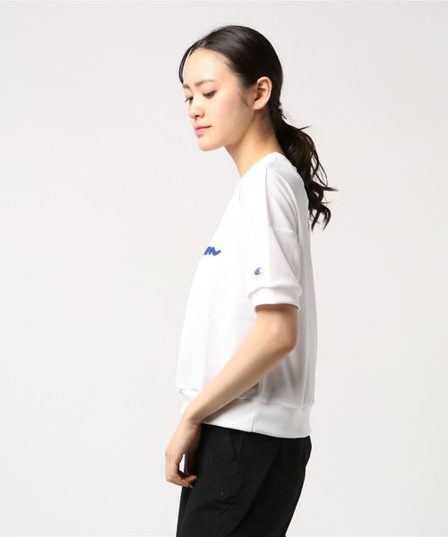 Champion（チャンピオン）の「チャンピオン CREW NECK SHIRT CW-PS001（Tシャツ/カットソー・レディース・ネイビー/ホワイト/グレー・M/L）」の5枚目の写真