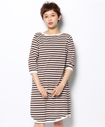 BEAMS BOY | BEAMS BOY / 1cmボーダー 7分袖ワンピース 0893CL(ワンピース)