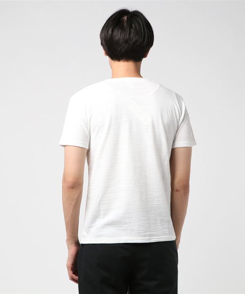 おしゃれスタ(オシャレスタ)の「カモフラージュジャカードVネック半袖Tシャツ(SS)(Tシャツ/カットソー・メンズ・ホワイト/ブラック/ネイビー・M/L)」の4枚目の写真