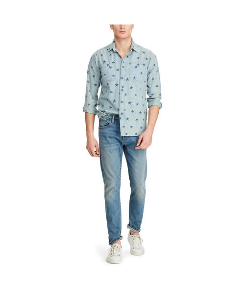 POLO RALPH LAUREN（ポロ ラルフ ローレン）の「クラシック&フィット スター ワークシャツ（シャツ/ブラウス・メンズ・ブルー系3・LARGE/MEDIUM/SMALL/X-SMALL）」の4枚目の写真
