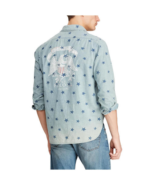 POLO RALPH LAUREN（ポロ ラルフ ローレン）の「クラシック&フィット スター ワークシャツ（シャツ/ブラウス・メンズ・ブルー系3・LARGE/MEDIUM/SMALL/X-SMALL）」の2枚目の写真