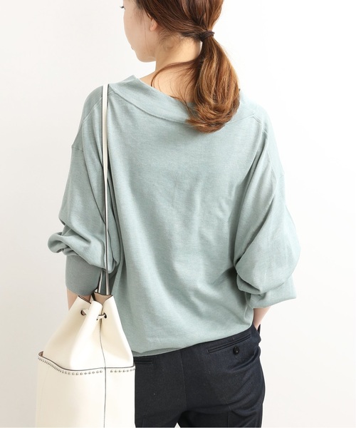 IENA（イエナ）の「silk cotton Vネック 2WAY プルオーバー