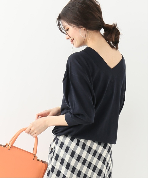 IENA - IENA シルクコットンVネック 2wayプルオーバー IENA（イエナ）の「silk cotton Vネック 2WAY プルオーバー