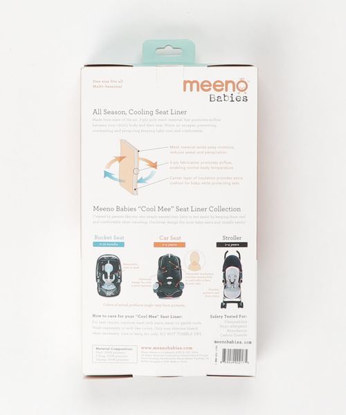 meeno babies（ミーノベビーズ）の「【meeno babies/ミーノベビーズ】クール・ミー ベビーカー専用さらさらシート（ベビーカー/ベビーカー用品・キッズ・ブラック/シルバー・ONE SIZE）」の5枚目の写真