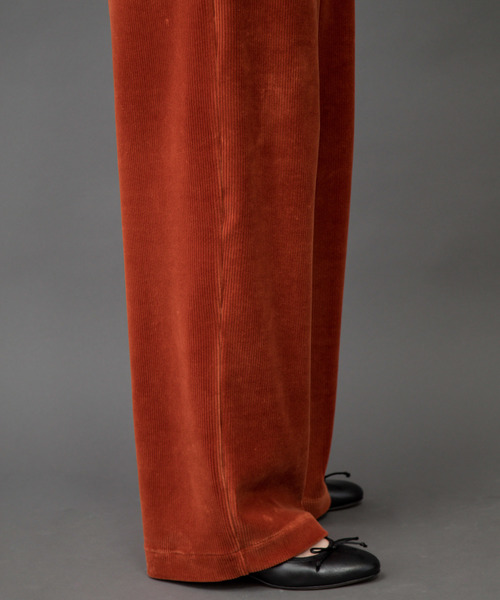 Munich（ミューニック）の「コーデュロイジャージー　ワイドイージーパンツ（その他パンツ・レディース・ベージュ/アイボリー/ダークグレー/ダークオレンジ・S/XS/M）」の18枚目の写真