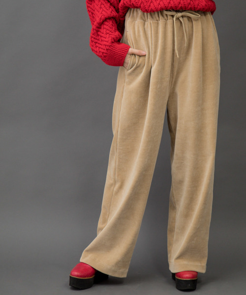 Munich（ミューニック）の「コーデュロイジャージー　ワイドイージーパンツ（その他パンツ・レディース・ベージュ/アイボリー/ダークグレー/ダークオレンジ・S/XS/M）」の22枚目の写真
