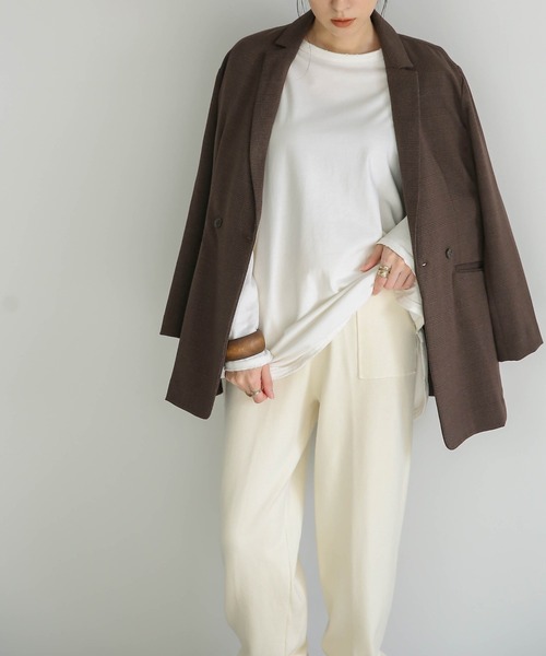 select MOCA（セレクトモカ）の「ジョガーニットパンツ/サイドポケットウエストゴムニットパンツ（その他パンツ・レディース・ブラック/アイボリー/ライトベージュ・FREE）」の9枚目の写真