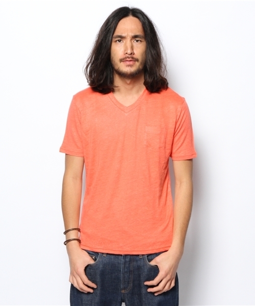 JOURNAL STANDARD relume（ジャーナルスタンダード　レリューム）の「フランダースリネンTシャツ（Tシャツ/カットソー・メンズ・ブルー/バーガンディー/イエロー/グレー/ホワイト/グリーン/ネイビー・LARGE/MEDIUM/SMALL/X-LARGE）」の7枚目の写真