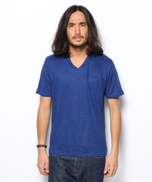 JOURNAL STANDARD relume（ジャーナルスタンダード　レリューム）の「フランダースリネンTシャツ（Tシャツ/カットソー・メンズ・ブルー/バーガンディー/イエロー/グレー/ホワイト/グリーン/ネイビー・LARGE/MEDIUM/SMALL/X-LARGE）」の11枚目の写真