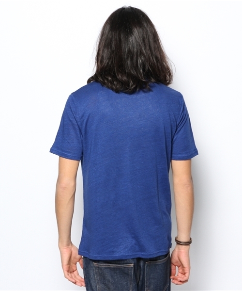 JOURNAL STANDARD relume（ジャーナルスタンダード　レリューム）の「フランダースリネンTシャツ（Tシャツ/カットソー・メンズ・ブルー/バーガンディー/イエロー/グレー/ホワイト/グリーン/ネイビー・LARGE/MEDIUM/SMALL/X-LARGE）」の13枚目の写真
