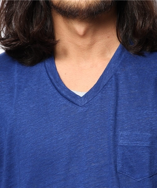 JOURNAL STANDARD relume（ジャーナルスタンダード　レリューム）の「フランダースリネンTシャツ（Tシャツ/カットソー・メンズ・ブルー/バーガンディー/イエロー/グレー/ホワイト/グリーン/ネイビー・LARGE/MEDIUM/SMALL/X-LARGE）」の14枚目の写真