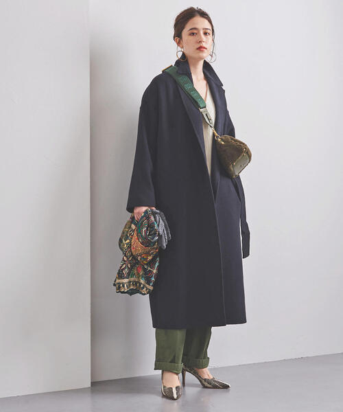 UNITED ARROWS（ユナイテッドアローズ）の「UBCB W/CA リバー テーラードコート（その他アウター・レディース・ネイビー/モカ・40/36/38）」の12枚目の写真