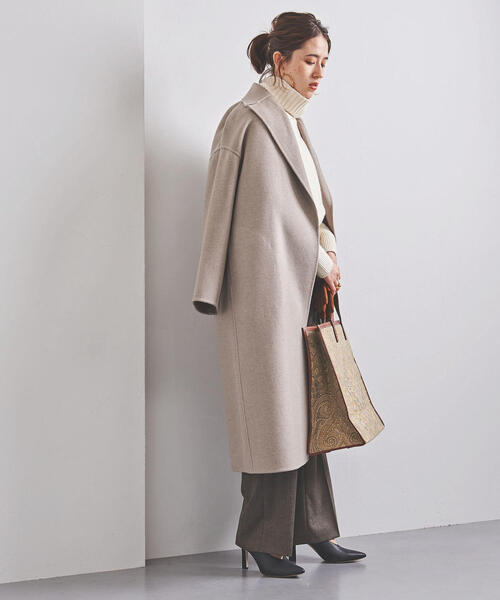 UNITED ARROWS（ユナイテッドアローズ）の「UBCB W/CA リバー テーラードコート（その他アウター・レディース・ネイビー/モカ・40/36/38）」の5枚目の写真