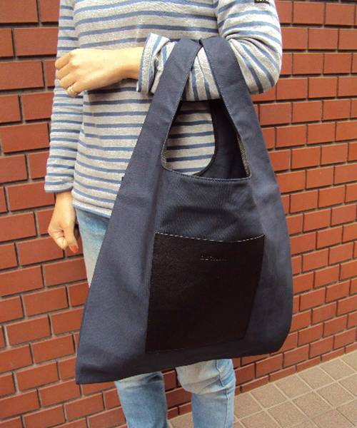 BICASH(ビカーシ)の「【BICASH/ビカーシ】キャンバスエコバッグ/B845(エコバッグ/サブバッグ・メンズ・ブラック/ネイビー/ブラウン/グレー・FREE)」の8枚目の写真
