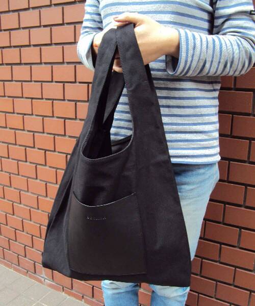 BICASH(ビカーシ)の「【BICASH/ビカーシ】キャンバスエコバッグ/B845(エコバッグ/サブバッグ・メンズ・ブラック/ネイビー/ブラウン/グレー・FREE)」の11枚目の写真