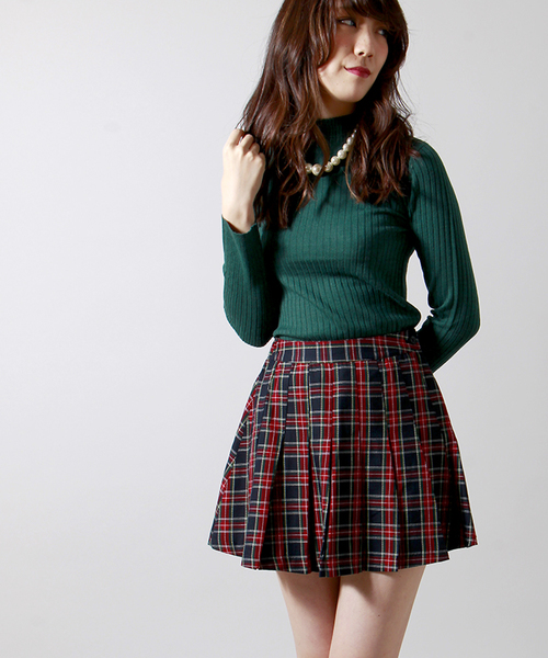 WEGO（ウィゴー）の「WEGO/チェックプリーツスカート（スカート・レディース・グリーン/ブルー/レッド・FREE）」の3枚目の写真