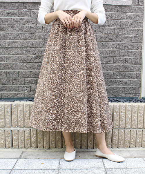 MODE ROBE（モードローブ）の「レオパードフレアスカート（スカート・レディース・ブラック/ブラウン/ベージュ・FREE）」の12枚目の写真