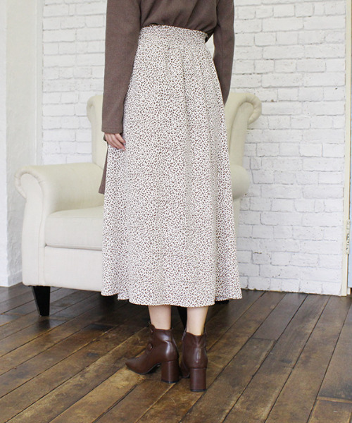 MODE ROBE（モードローブ）の「レオパードフレアスカート（スカート・レディース・ブラック/ブラウン/ベージュ・FREE）」の10枚目の写真