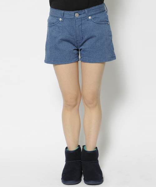 X-girl(エックスガール)の「HEAVY STITCH DENIM SHORTS(その他パンツ・レディース・ブラック/オレンジ/ブルー・0/2/1)」の2枚目の写真