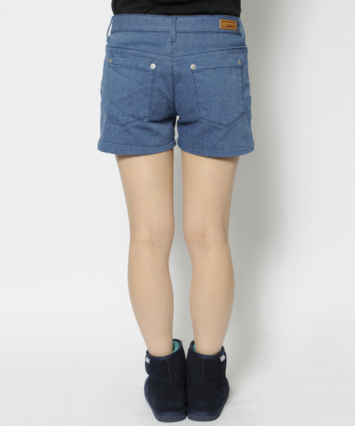 X-girl(エックスガール)の「HEAVY STITCH DENIM SHORTS(その他パンツ・レディース・ブラック/オレンジ/ブルー・0/2/1)」の5枚目の写真